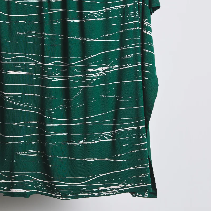 Mind The MAKER - Stray Lines Bottle Green ECOVERO™ Saja Viscose Jersey Floral Jersey Blouse