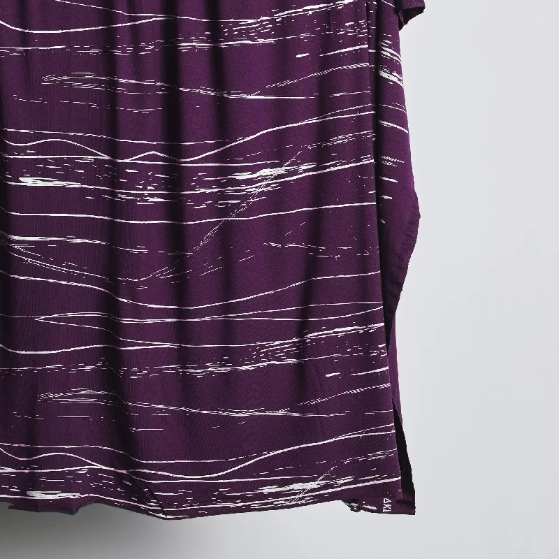 Mind The MAKER - Stray Lines Plum ECOVERO™ Saja Viscose Jersey Polka Dot Jersey Shirt