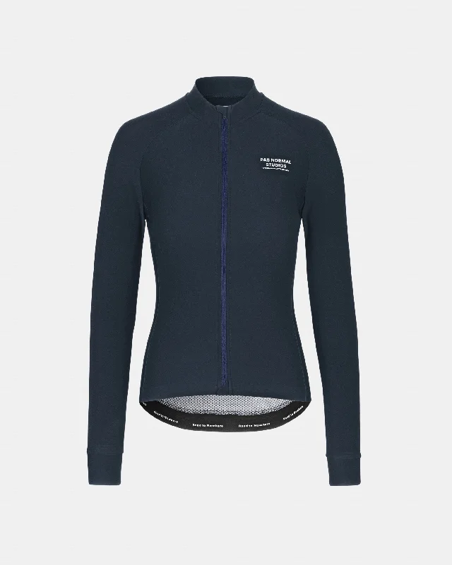 Women's Mechanism Long Sleeve Jersey - Navy Organic Jersey Tee