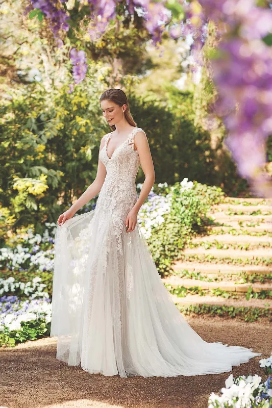 *NEW* Sincerity Bridal Jersey Soft Lace & Tulle Overlay Dropped Waist A Line - #44180 Emerald Green Jersey Tee