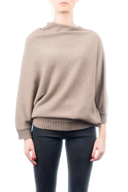 Poncho Jersey Cashmere Blended Pastel Jersey Tee