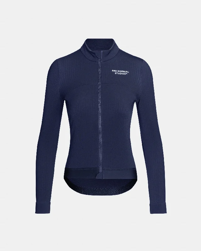 Women's Essential Long Sleeve Jersey - Navy Comfortable Jersey Tee