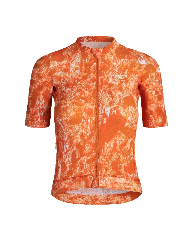 Women's Solitude Late Drop Jersey - Orange Pure White Jersey Tee