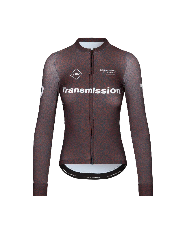 Women's T.K.O. Mechanism Long Sleeve Jersey - Mahogany Transmission Casual Weekend Jersey Tee