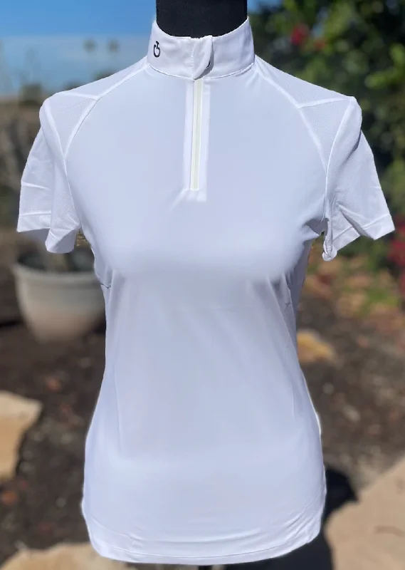Cavalleria Toscana Mitered Corner Jersey S/S Zip Competition Shirt - SALE! Organic Jersey Tee