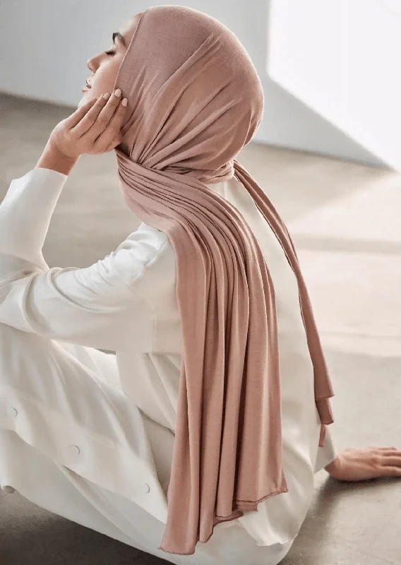 Jersey Hijab - Beige Lavender Jersey Tee