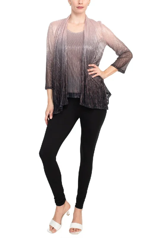 Marina onyx scoop neck jersey two-piece set Floral Jersey Blouse