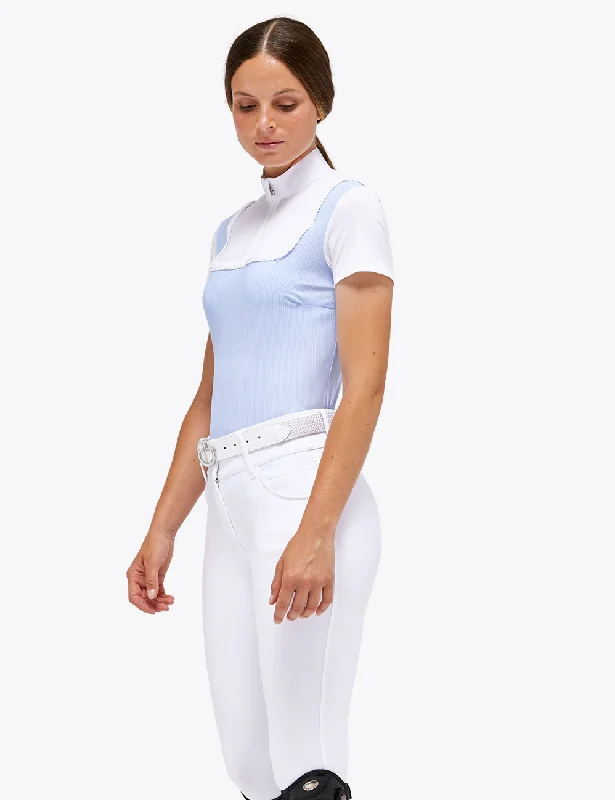 Cavalleria Toscana Jersey Printed S/S Zip Competition Polo - SALE! Stylish Jersey Top