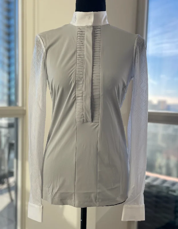 Cavalleria Toscana Pleated Jersey L/S Shirt Daily Wear Jersey Tee