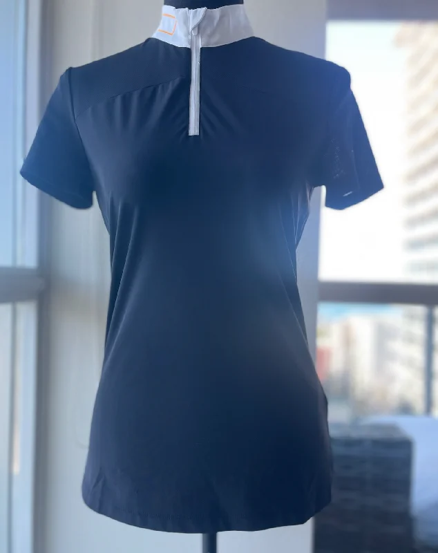 RG Products RG Jersey/Mesh Insert S/S Zip Competition Polo Linen Jersey Top