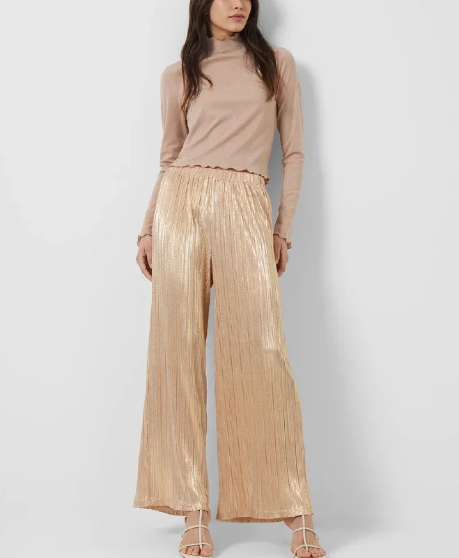 French Connection Sky Jersey Culottes-Shimmer Pink-74TBJ Gold Jersey Tee