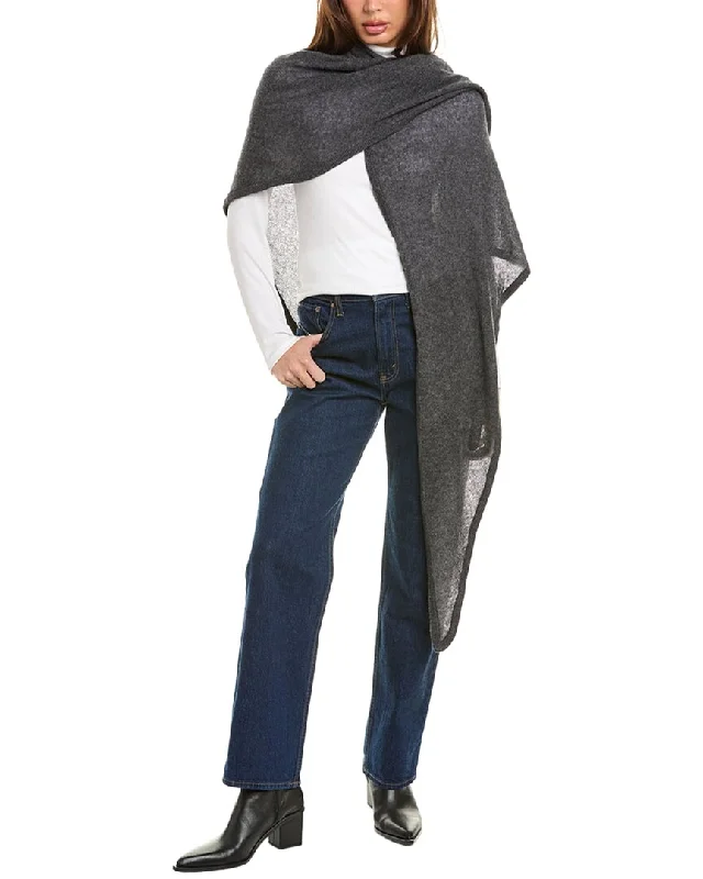 Amicale Cashmere Jersey Triangle Cashmere Wrap Branded Jersey Tee
