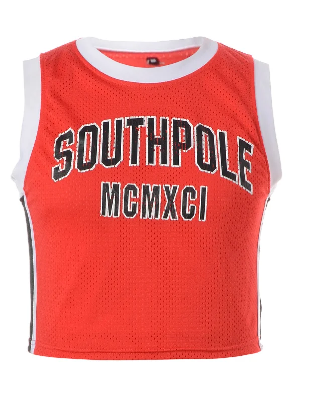 Label Casie Cropped American Sports Jersey Recycled Jersey Tee