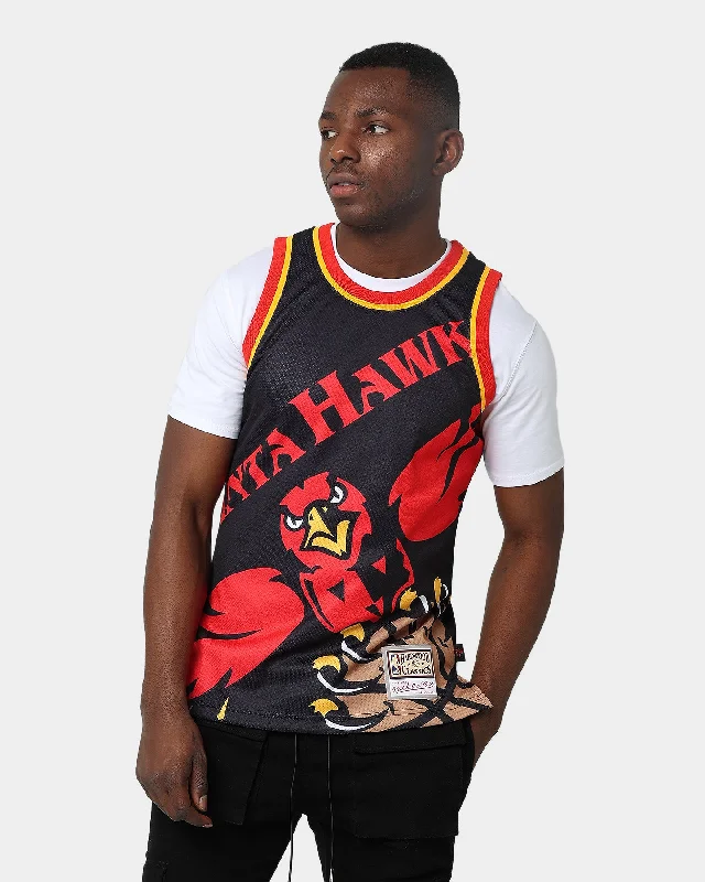 Mitchell & Ness Atlanta Hawks Blown Out Jersey Black Hemp Jersey Tee