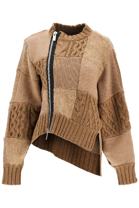 Patchwork Zip-up Jersey Shirt Holiday Jersey Tee