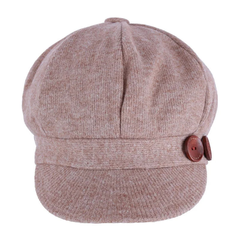 Women's Brushed Knit Jersey Cabbie Hat Travel Jersey Tee