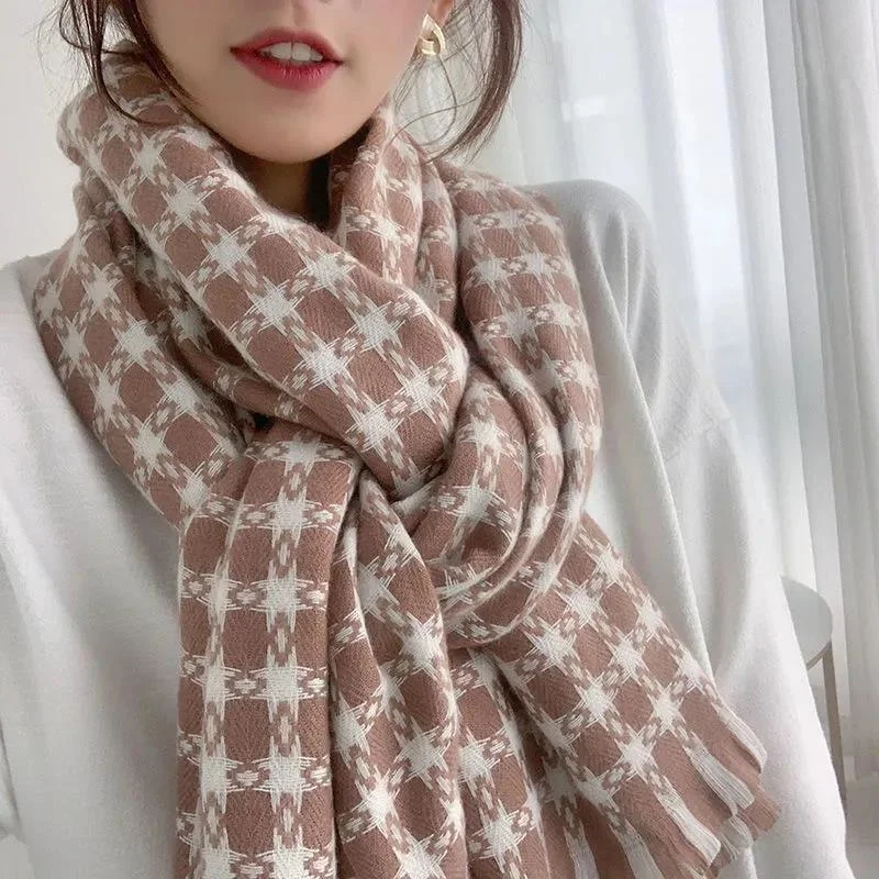 Women's Cashmere Scarf Soft Knitted Print Scarf Winter Lengthened Thick Temperament Shawl Scarf Trendy Bohemian Shawl Cape Women's Cashmere Scarf Soft Knitted Print Scarf Winter Lengthened Thick Temperament Shawl Scarf Trendy Bohemian Shawl Cape