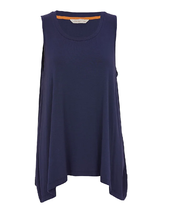 Alpes Womens Jersey Relaxed Vest Turtle Neck Jersey Shirt