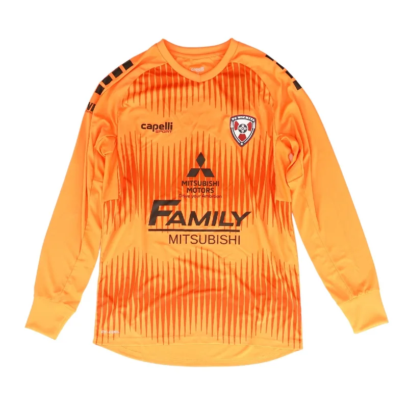 Neon Orange Soccer Goal Keeper's Jersey Long Sleeve Jersey Tee