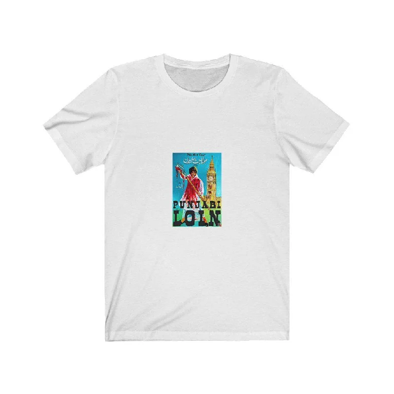Punjabi Loin - Jat in London - Unisex Jersey Short Sleeve Tee Round Neck Jersey Tee