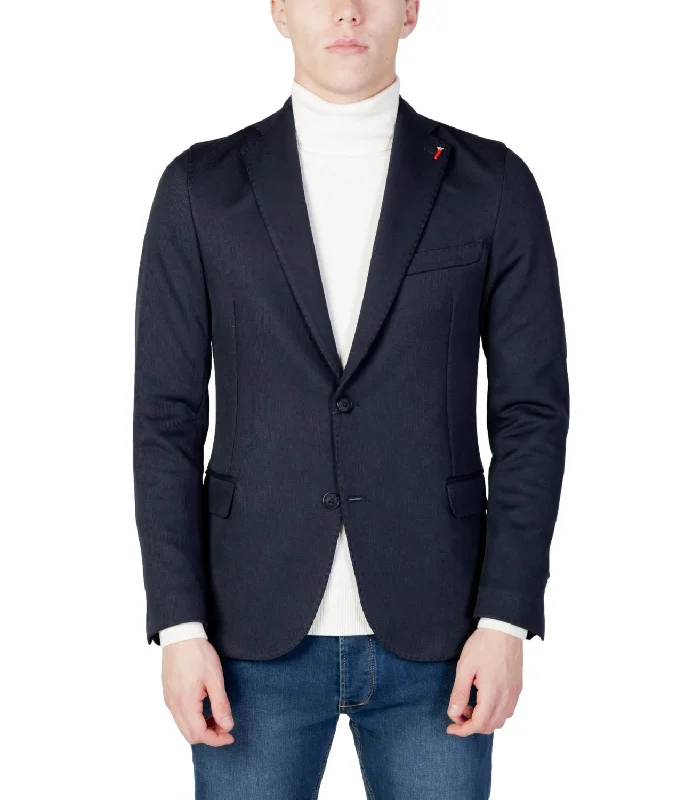 Giacca jersey Blu High Neck Jersey Shirt